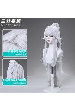 1/3 Delusion Genshin Impact Zibai Grey Cosplay Wig